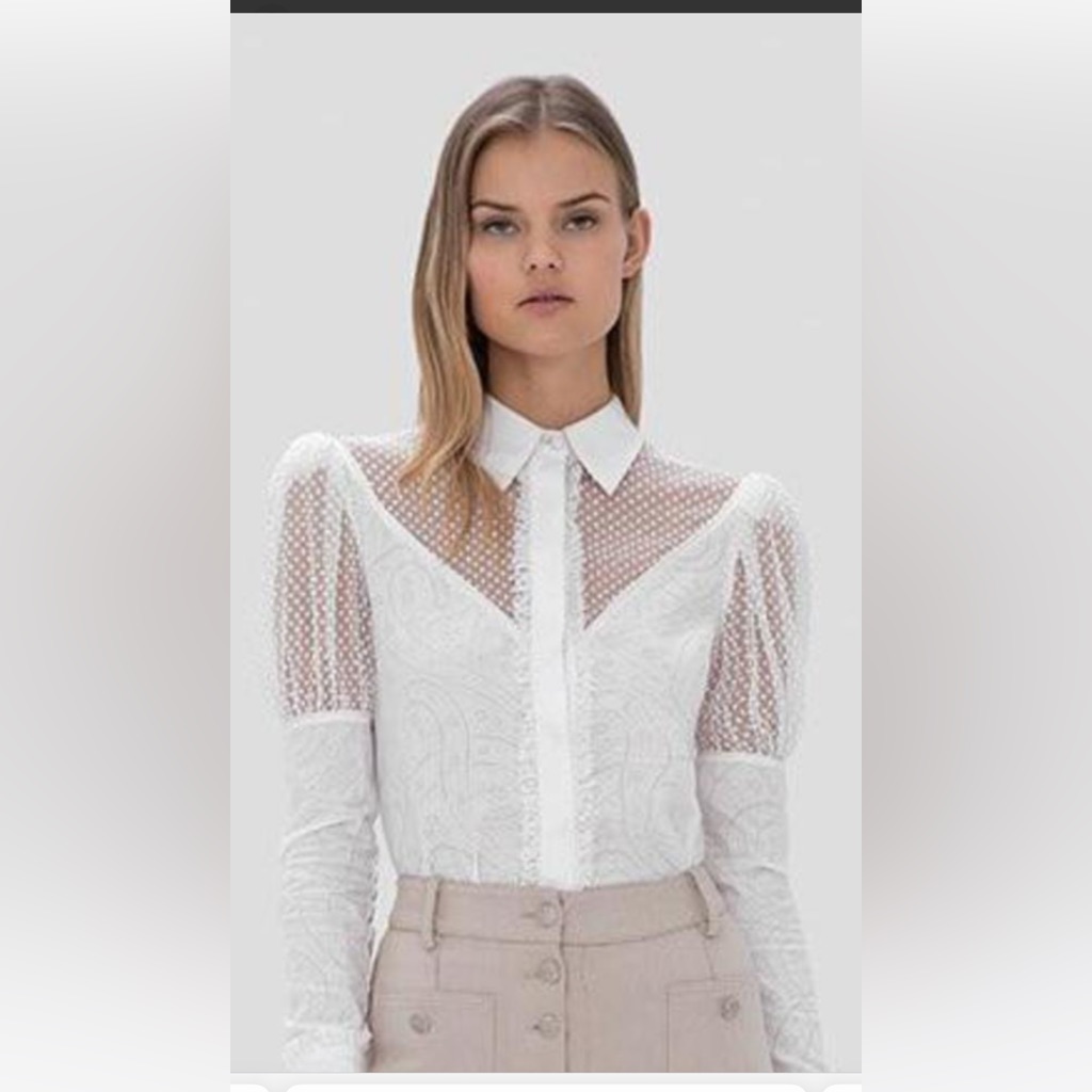 Alexis White Virginia Top Small Nwt